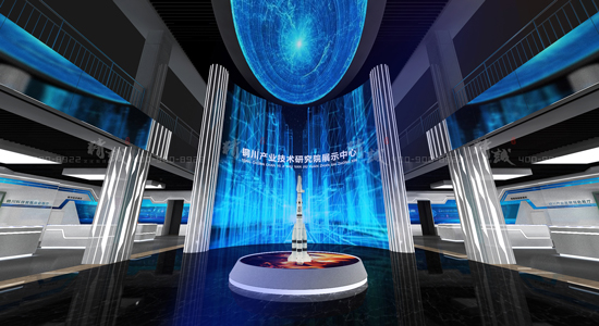 銅川產(chǎn)業(yè)技術(shù)研究院展覽館設(shè)計成果，政府領(lǐng)導(dǎo)親自考察